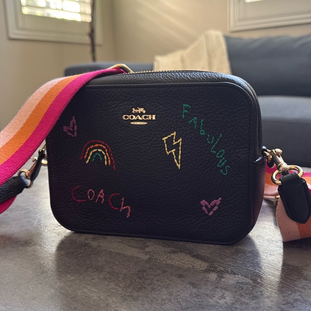 Coach Mini Camera Bag with Diary Embroidery